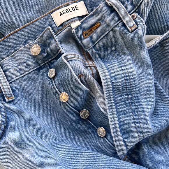 AGOLDE Dame High Rise Wide Leg Jeans Size 28 - Picture 2 of 9
